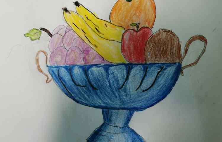 رنگ آمیزی میوه با مدادرنگی 1