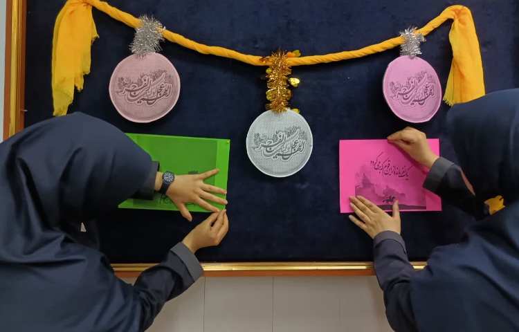 آذین بندی اعیاد شعبانیه با مشارکت دانش آموزان 2