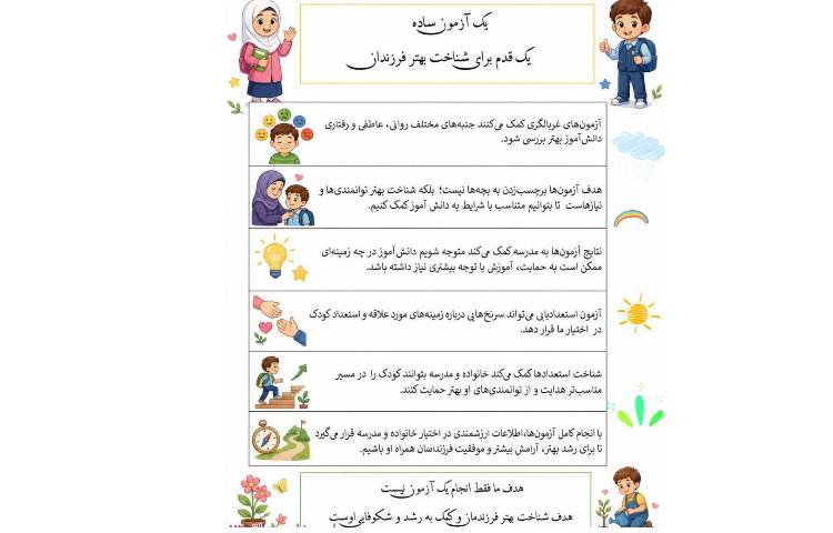 آرمون غربالگری و استعدادیابی دانش آموزان دبستان