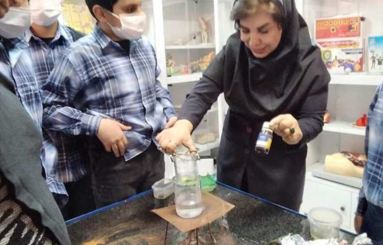 آزمایشگاه علوم با مبحث شناسایی کلروفیل و نشاسته در برگ پایه ششم دبستان 3