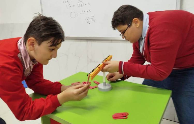 آزمایش تعادل اهرم نوع اول حالت 5