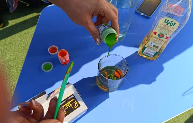 آزمایش روغن و آب 3