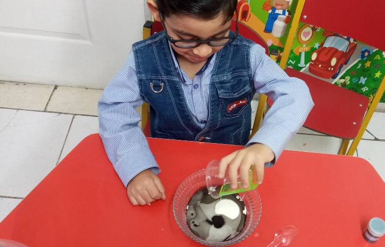 آزمایش (شیر و رنگ ) 2