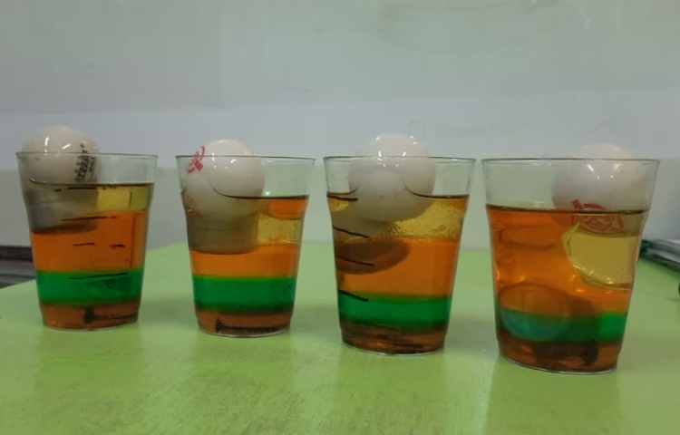 آزمایش طبقات رنگی هفته ملی علوم 2