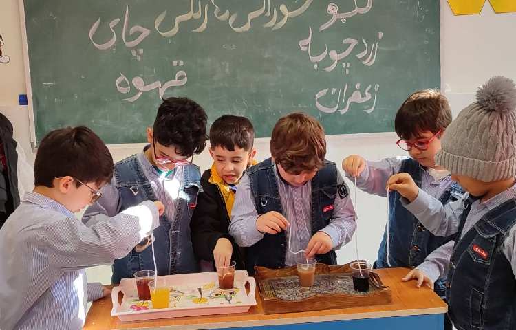 آزمایش علوم خوراکی های رنگی 2