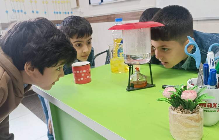 آزمایش وجود هوا در آب 1