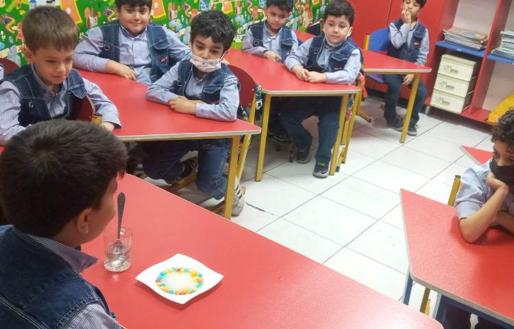 آزمایش (چالش رنگین کمان) به کمک اسمارتیز و آب رنگین کمان درست کردند 2