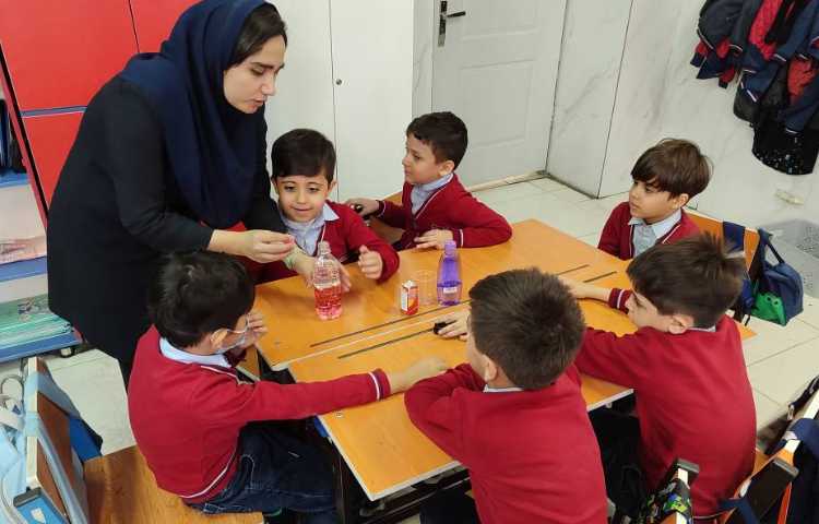 آزمایش (گوی‌بازیگوش) به صورت گروهی توسط دانش‌آموزان انجام شد 6