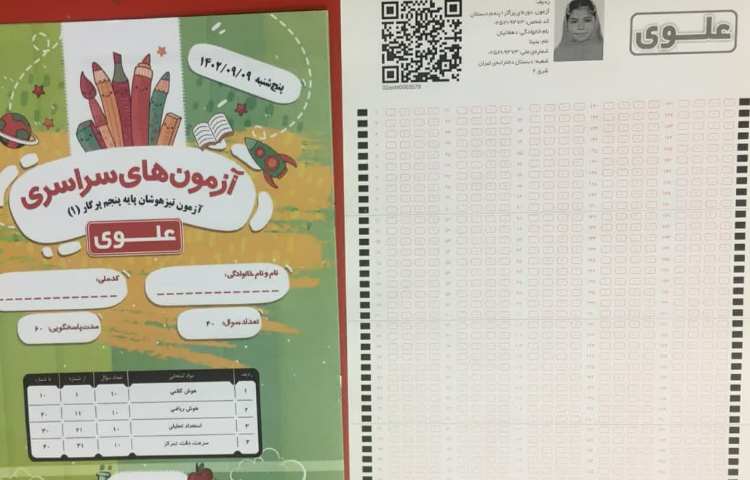 آزمون شبیه ساز تیزهوشان