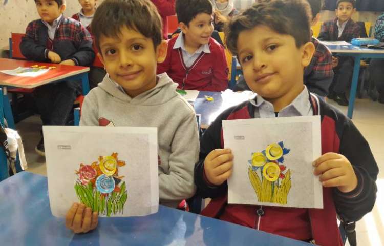 آسمانه و شعر کار دستی گل نرگس 2