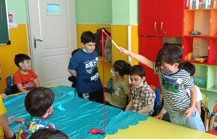 :آشنایی با مفهوم اشکال هندسی در قالب ماهی گیری، کلاس بادبادک 4