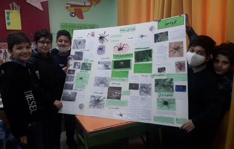 آماده سازی و طراحی پوسترهای گروه های چهارگانه چهارخونه دبستان علوی 7