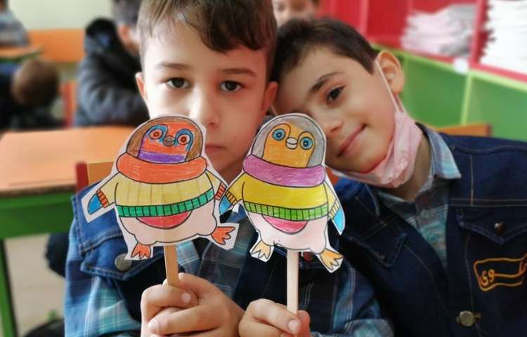 آموزشی نقاشی و دست سازه پنگوئن 5