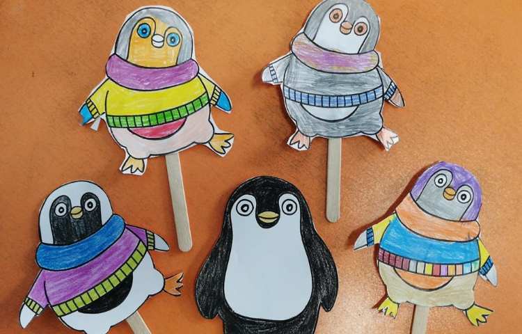 آموزشی نقاشی و دست سازه پنگوئن 6