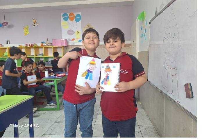 آموزش اشکال هندسی پسرک دلقک پایه دوم 2