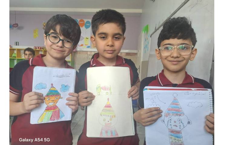 آموزش اشکال هندسی پسرک دلقک پایه دوم 3