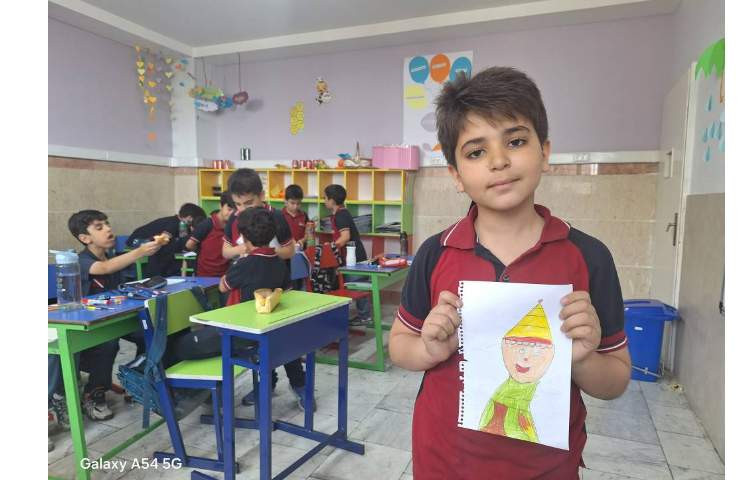 آموزش اشکال هندسی پسرک دلقک پایه دوم 6