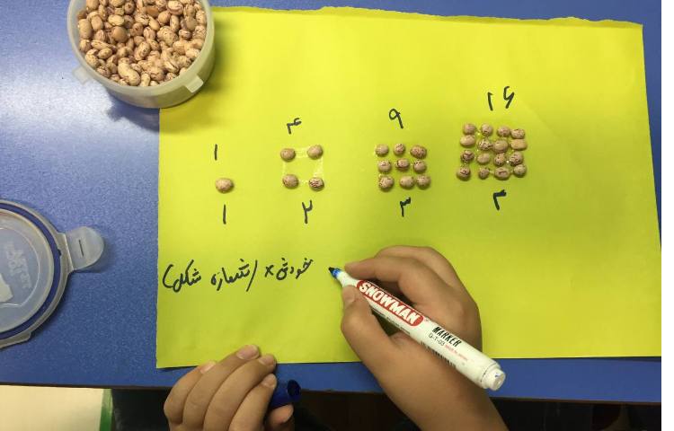 آموزش الگوی مثلثی و مربعی 1