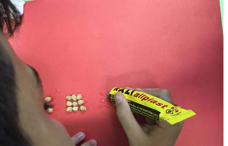 آموزش الگوی مثلثی و مربعی 2