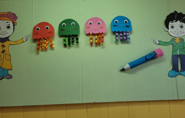 :آموزش الگو به صورت ریتمیک و درست کردن حلقه های عروس دریایی به صورت الگو، کلاس انگور