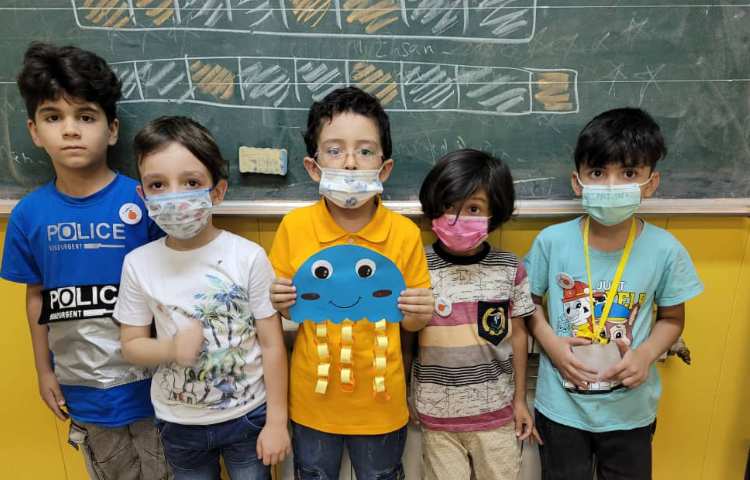 :آموزش الگو به صورت ریتمیک و درست کردن حلقه های عروس دریایی به صورت الگو، کلاس پرتقال 7