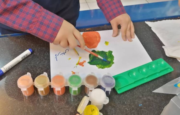 آموزش ترکیب رنگ ها با گواش 4