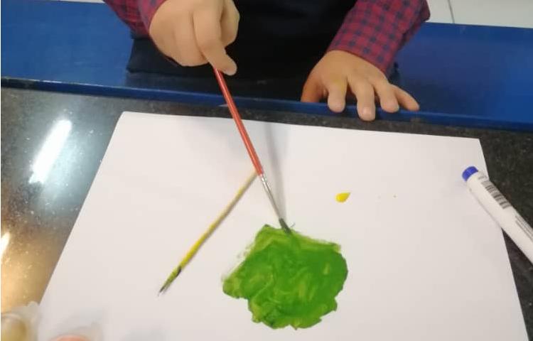 آموزش ترکیب رنگ ها با گواش 5