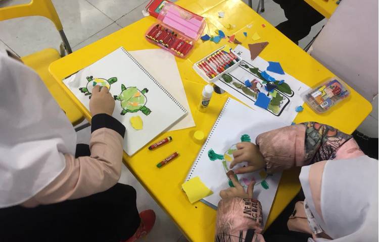 آموزش تکنیک کلاژ ( کشیدن لاک پشت ) 1