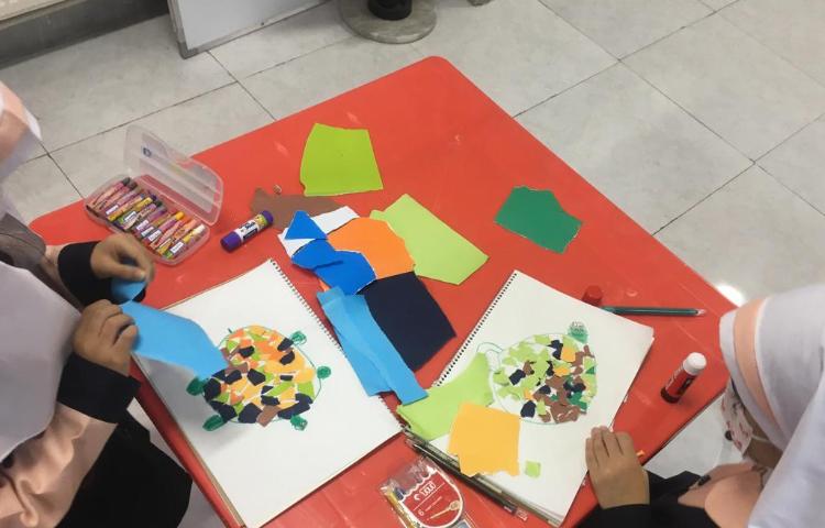 آموزش تکنیک کلاژ ( کشیدن لاک پشت ) 10