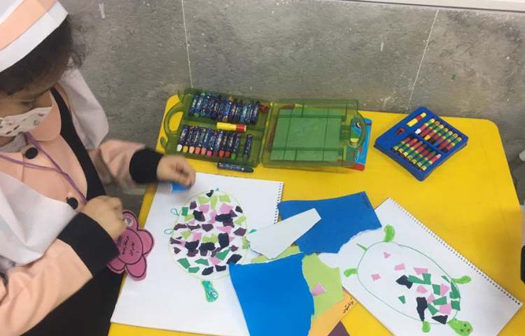 آموزش تکنیک کلاژ ( کشیدن لاک پشت ) 14