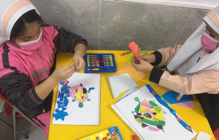 آموزش تکنیک کلاژ ( کشیدن لاک پشت ) 15