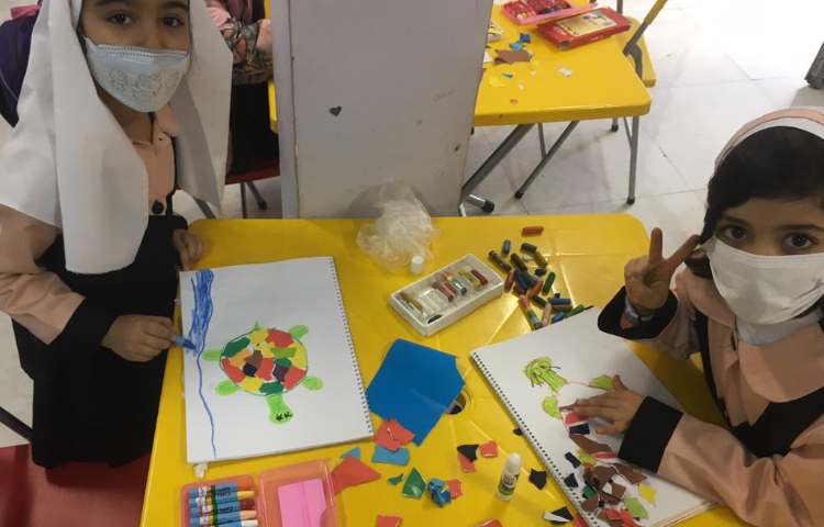 آموزش تکنیک کلاژ ( کشیدن لاک پشت ) 2