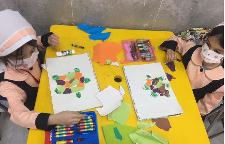 آموزش تکنیک کلاژ ( کشیدن لاک پشت ) 4