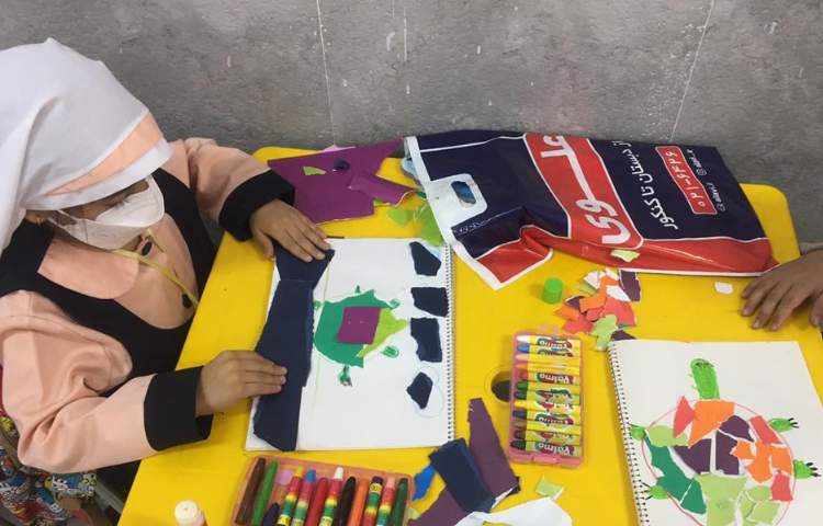 آموزش تکنیک کلاژ ( کشیدن لاک پشت ) 5