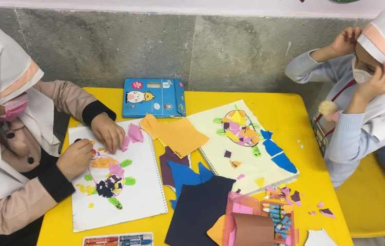 آموزش تکنیک کلاژ ( کشیدن لاک پشت ) 6