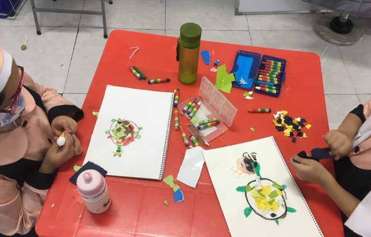 آموزش تکنیک کلاژ ( کشیدن لاک پشت ) 8