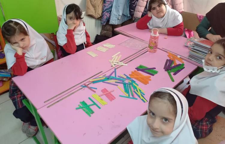 آموزش جمع با چوب خط 1