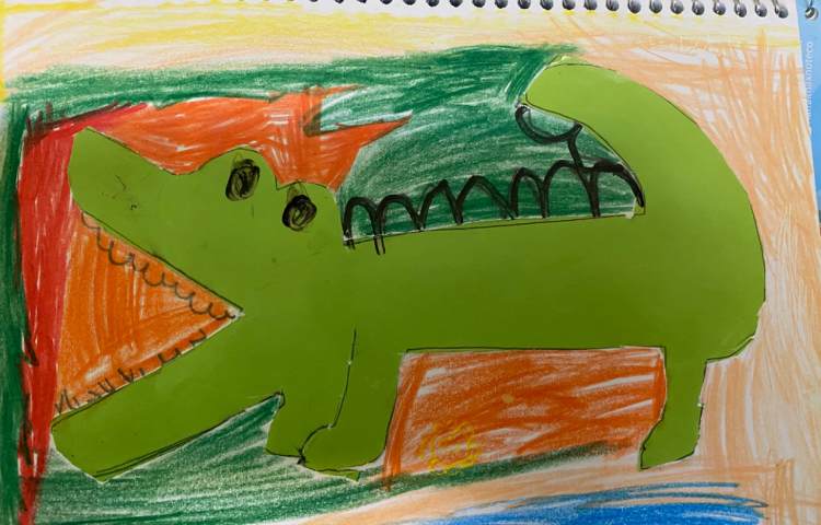 :آموزش حروف (س-او) کاردستی سوسمار، کلاس انگور 4