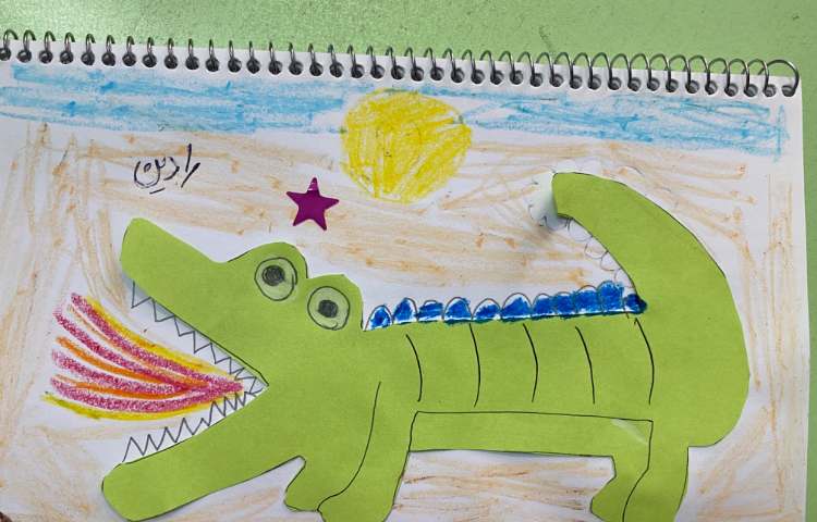 :آموزش حروف (س-او) کاردستی سوسمار، کلاس توت فرنگی 1