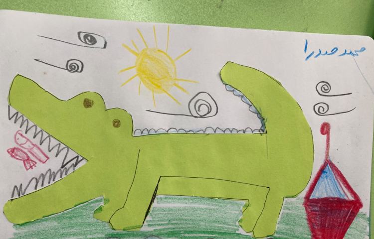 :آموزش حروف (س-او) کاردستی سوسمار، کلاس توت فرنگی 3