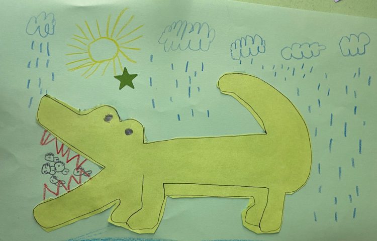 :آموزش حروف (س-او) کاردستی سوسمار، کلاس توت فرنگی 5