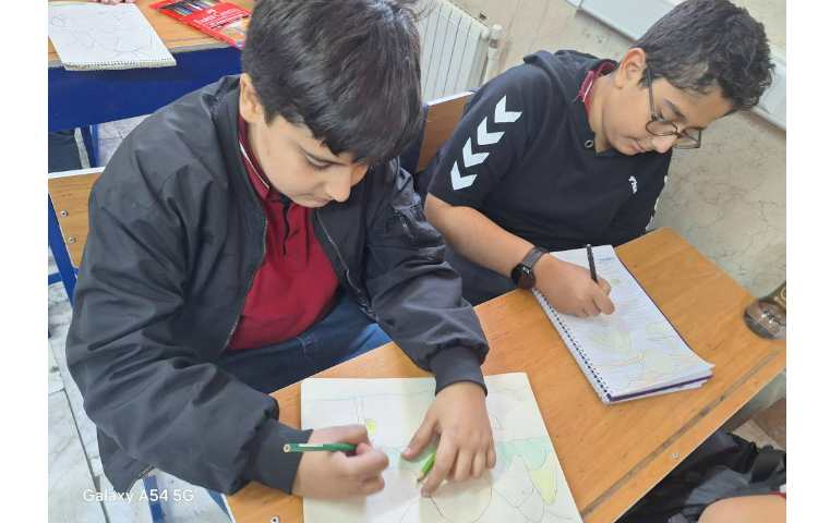 آموزش خطوط رنگی پایه ششم 2