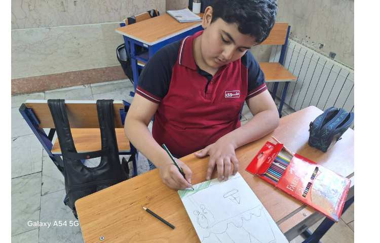 آموزش خطوط رنگی پایه ششم