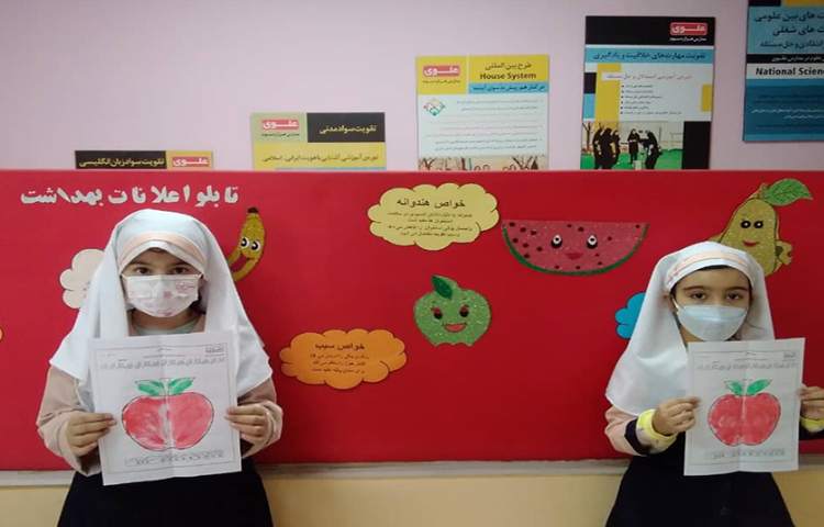 آموزش خط تقارن به کمک رنگ انگشتی 2