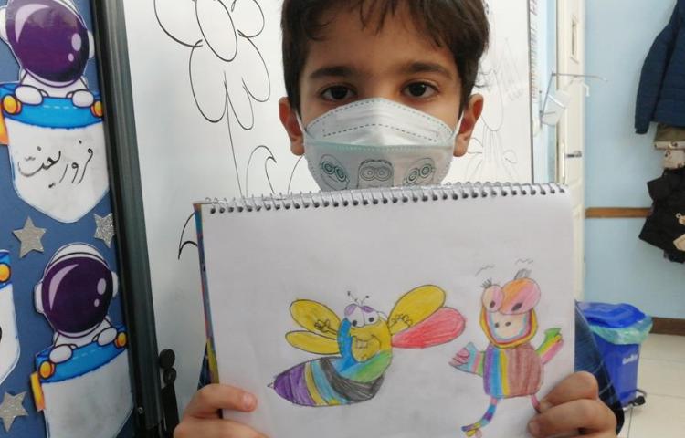 آموزش خلاق نقاشی زنبور پایه دوم دبستان 4
