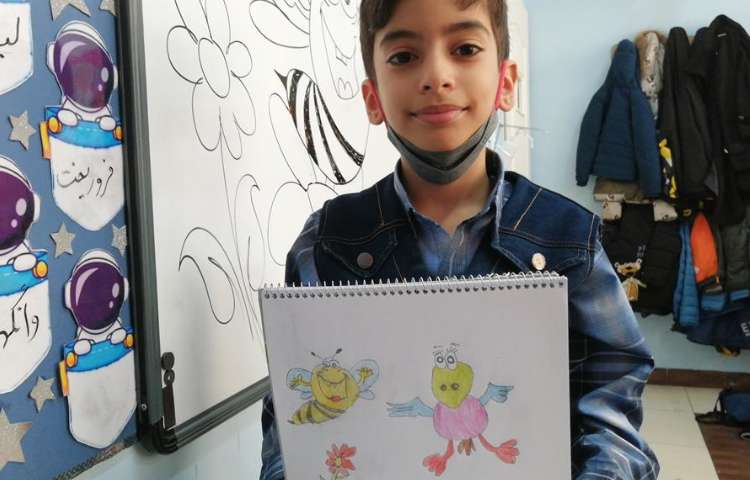 آموزش خلاق نقاشی زنبور پایه دوم دبستان 5