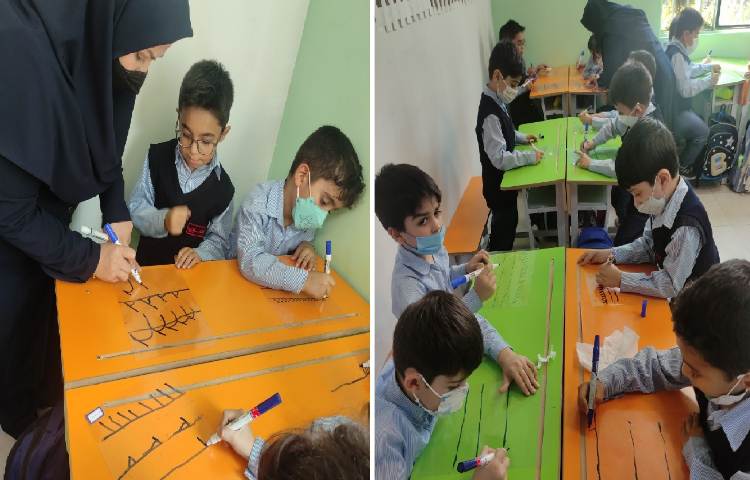 آموزش خوشنویسی حرف م در پایه اول 1