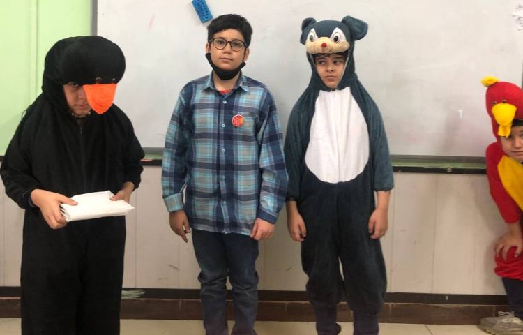 آموزش درس فارسی (زاغ و روباه) با نمایش جذاب