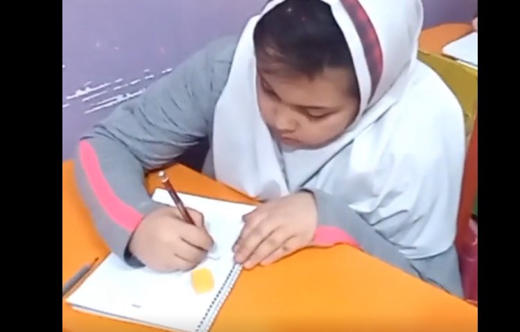 آموزش ریاضی رسم گسترده مکعب پایه سوم دبستان دخترانه پرتوعلوی 1