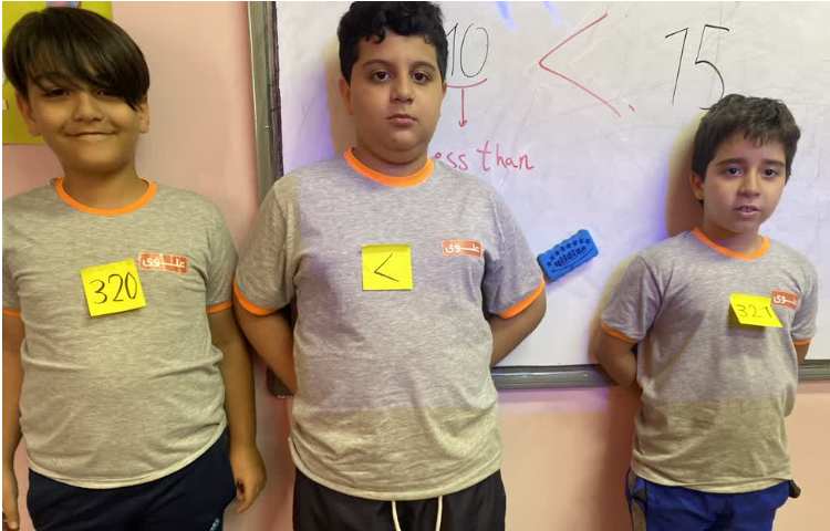 آموزش ریاضی less than,greater than,equal to 2